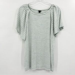 Ann Taylor Striped Knit Butterfly Sleeve Top
